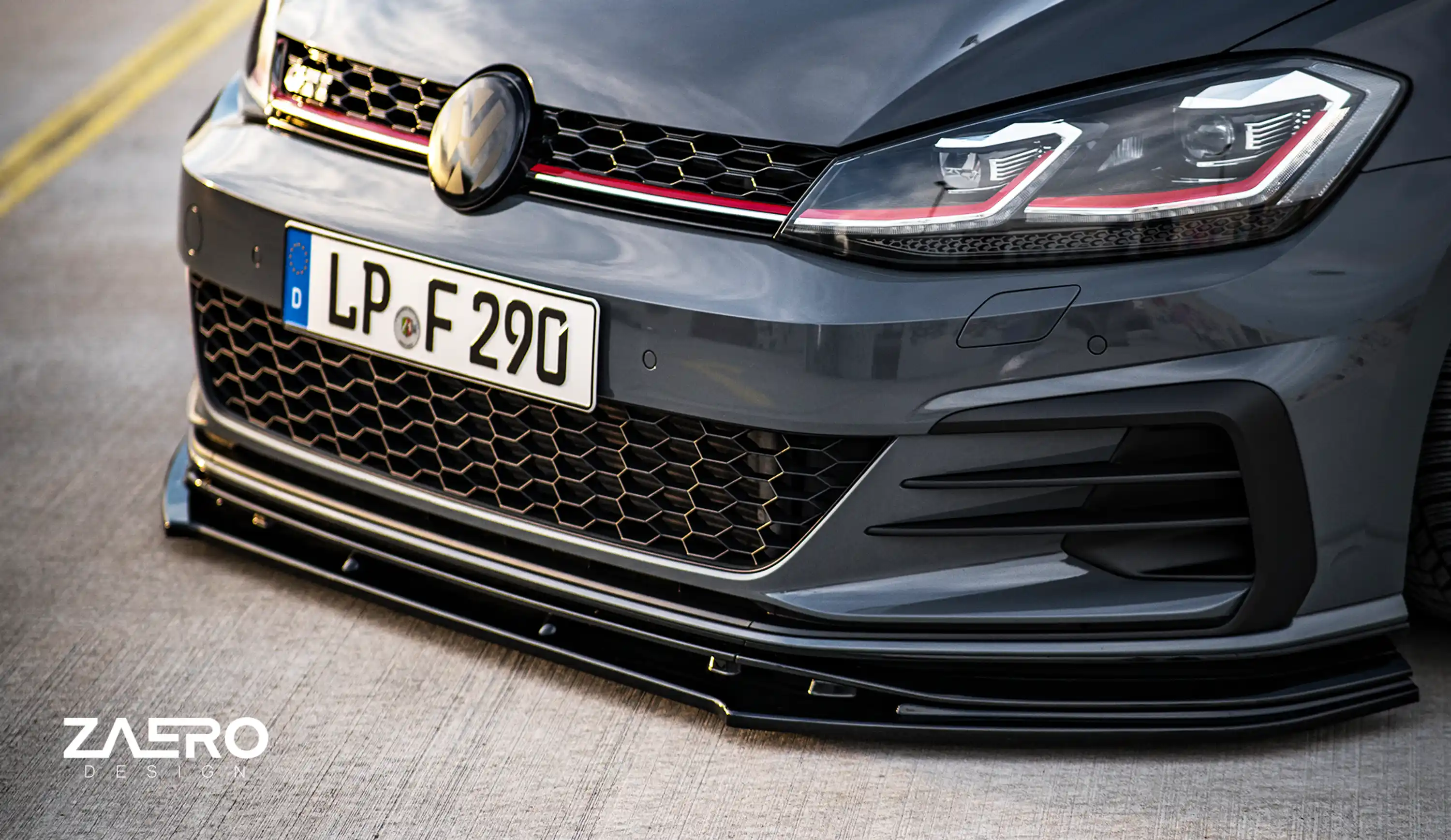 front splitter by ZAERO DESIGN for VW Golf 7.5 GTI TCR (2013 – 2019)