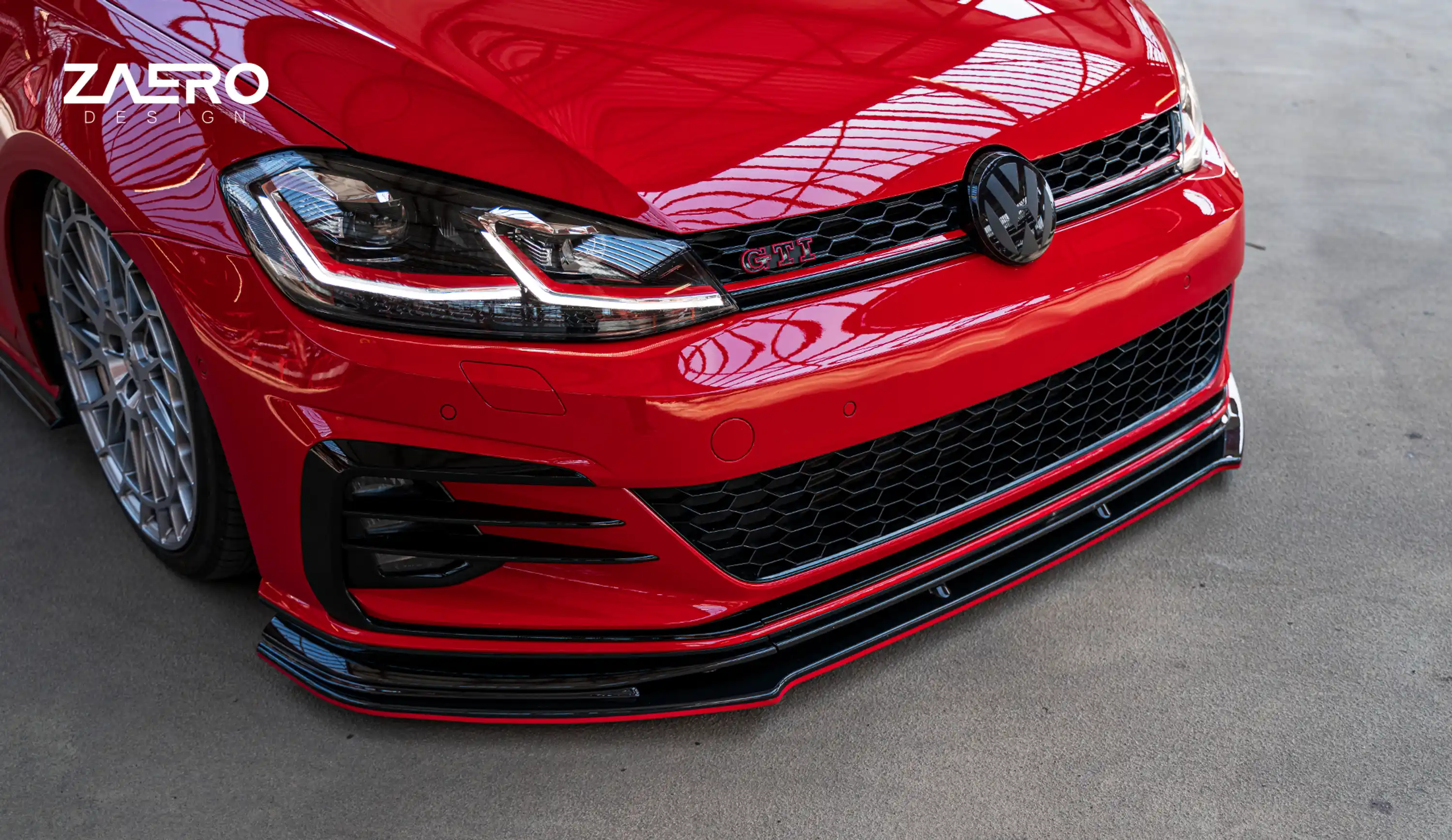 front splitter by ZAERO DESIGN for VW Golf 7.5 GTI TCR (2013 – 2019)