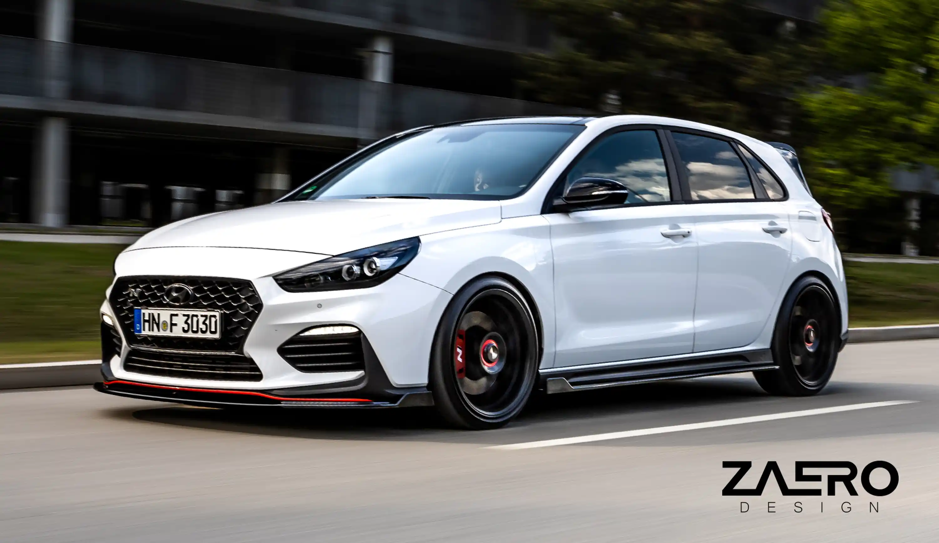 front splitter by ZAERO DESIGN for Hyundai i30N 