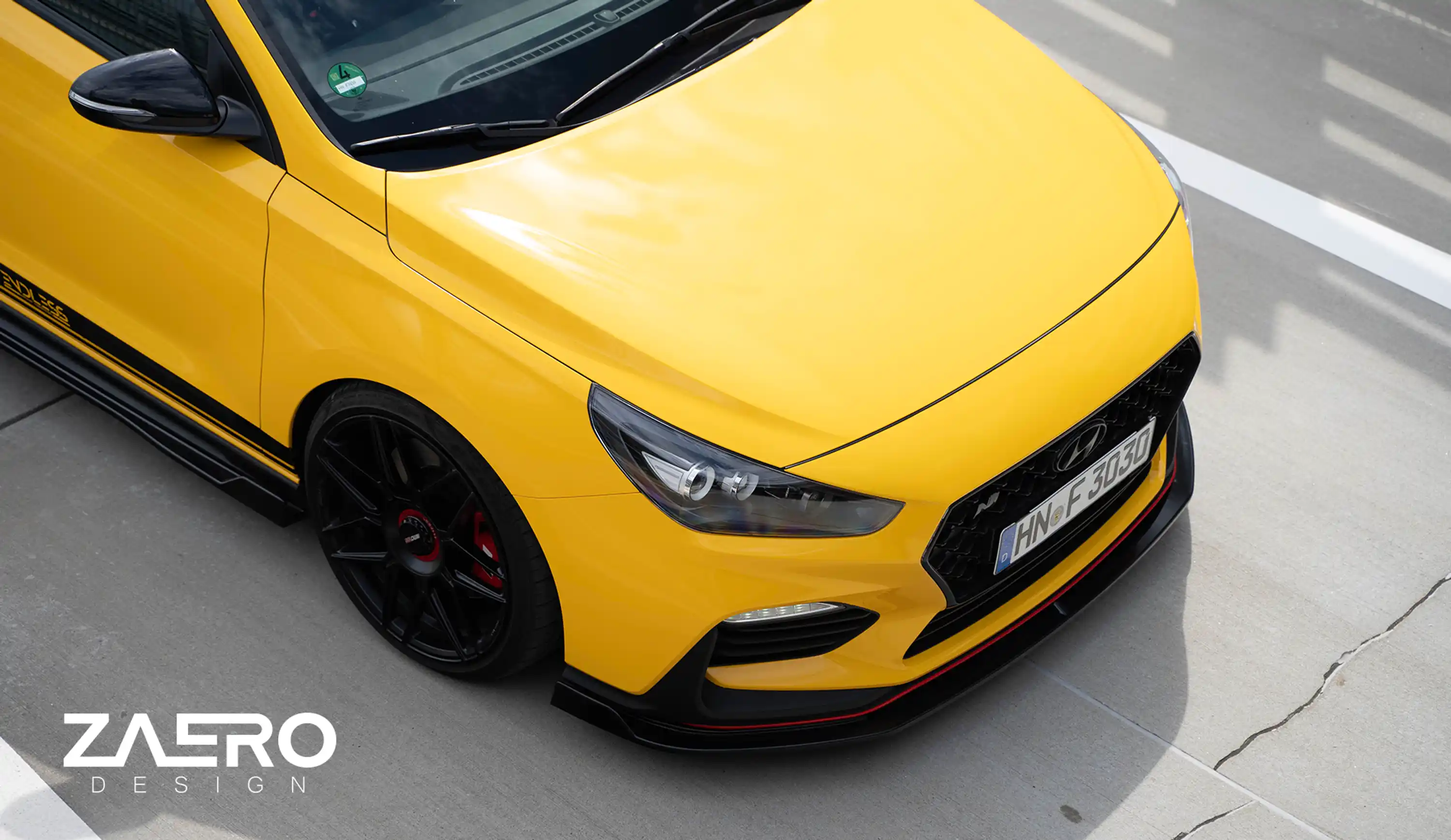 front splitter by ZAERO DESIGN for Hyundai i30N 